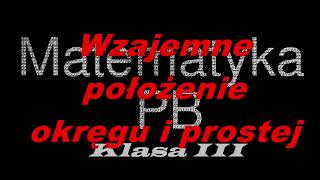 Nowa Era klasa 4 zad2 strona 109 Wzajemne położenie okręgu i prostej [upl. by Baudoin]