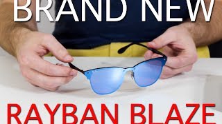 Rayban Blaze Clubmaster Collection Unboxing and Review  Blue MirrorPurple [upl. by Rehpoitsirhc679]