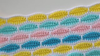 How to Crochet Easy Millstone  Brick Stitch For Blankets [upl. by Ruffina]