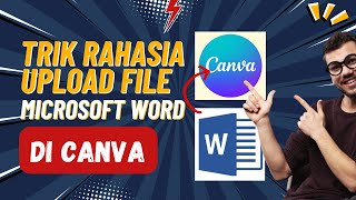 TUTORIAL CARA UPLOD FILE WORD KE CANVA  TUTOR DESAIN CANVA [upl. by Ecirtal361]