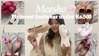 Pinterest Meesho footwear under Rs500😱🩰🌷 So pretty ☁️💗 [upl. by Eemiaj]