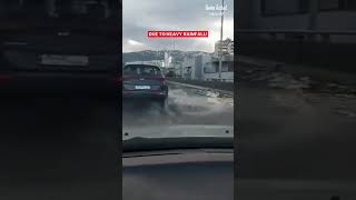 Heavy rain has caused a bit of flooding at the Bourj HammoudAchrafieh bridge in Beirut [upl. by Burny]