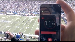 Decibel Meter of Roaring Crowd Noise  Century Link Field Seahawks Packers NFC Championship [upl. by Caroline642]