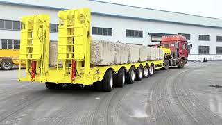 Heavy Load Flatbed Trailer Retractable Flatbed Trailer Flatbed Trailer China [upl. by Farrington]