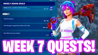 How To Complete Week 7 Quests in Fortnite  All Week 7 Challenges Fortnite Chapter 5 Season 3 [upl. by Leunam]