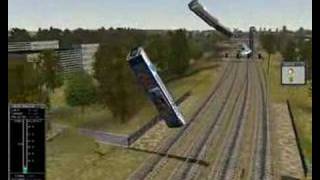 Microsoft Train Simulator  Acela Crash [upl. by Ahsirkal]