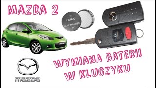 Mazda 2 2009 Wymiana Baterii CR1620 w Kluczyku Pilocie [upl. by Nanyt]