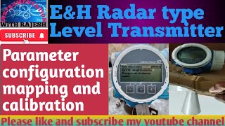 EndressampHausser Radar type level transmitter installation FMR5152 parameter configuration l mapping [upl. by Mylander]