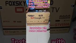 Foxsky 50 inch Qled tv unboxing ampinstallation with rotate wallmounttrending viralvideo ytshort [upl. by Zosi]