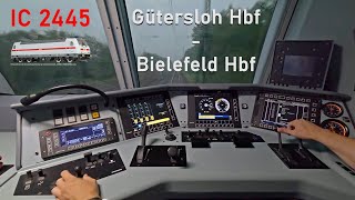 Störungen im Gewitter  IC 2445 Gütersloh Hbf  Bielefeld Hbf  Führerstandsmitfahrt  BR 1465  4K [upl. by Atimed]