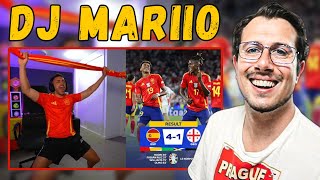 Italiano Reacciona a La REACCION De DjMaRiiO A ESPAÑA VS GEORGIA [upl. by Sedaiuqlem]