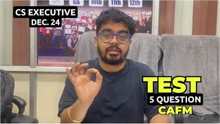 CS Executive  CAFM  Test  By Abhishek Sir [upl. by Akienahs680]