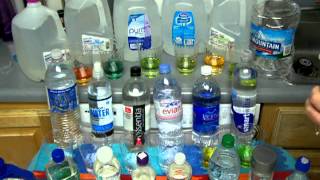 20 brands of bottled water tested for pH [upl. by Aivatra]