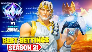 UPDATED Best Controller Settings for Fortnite Chapter 5 Season 2 PS5PS4XBOXPC [upl. by Asilrac]