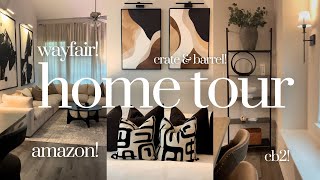 COZY NEUTRAL HOME TOUR Entryway Dining Living Room and Bedroom  Affordable Items Linked [upl. by Romilly]