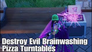 How to Easily Destroy Evil Brainwashing Pizza Turntables  Fortnite TMNT Cowabunga Quest [upl. by Constancia]