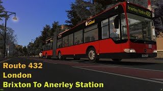 Omsi 2 London 432 Brixton To Anerley Station MB0350G [upl. by Benoit]