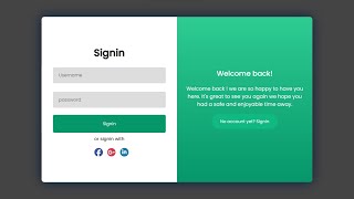 how to create login form with html and css  html and css login form website design codz learners [upl. by Brietta]