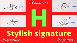 Signature ideas for letter H [upl. by Suedaht]