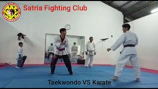 Taekwondo VS Karate  sparing fight Satria Fighting Club [upl. by Sirred274]