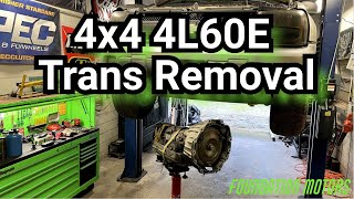 4x4 Chevy Trailblazer 4L60E Transmission Removal [upl. by Kent259]