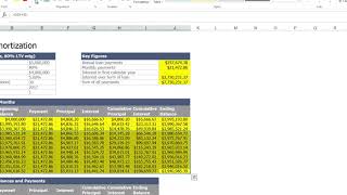 Mortgage Amortization Table  Excel [upl. by Esela409]