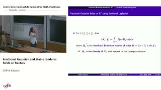 Céline Lacaux  Fractional Gaussian and stable randoms fields on fractals [upl. by Rashida]