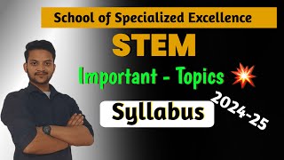 SoSE STEM Syllabus 202425  Latest update [upl. by Airamzul]