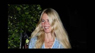 Claudia Schiffer shows off her boho style as she and husband Matthew Vaughn enjoy a date night in LA [upl. by Nirihs799]