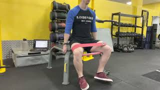 Seated Banded Hip Abductions  Exercise Demo [upl. by Alaric]