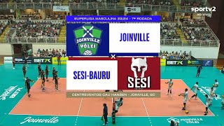 JOINVILLE X SESI BAURU  SUPERLIGA MASCULINA 2324 ❤❤❤AMO VÔLEI🏐🏐🏐 [upl. by Jacinto]