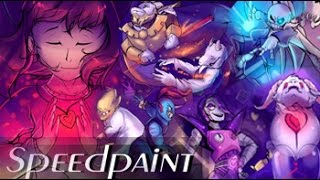 UNDERTALE SPEEDPAINT Undertale Anniversary speedpaint  Collab with Crystal Kitty K [upl. by Fiden]