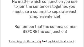 Commas in Compound Sentences [upl. by Hawley]