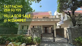 RESALE  268 SQYDS EAST FACING VILLA FOR SALE  NIZAMPET PRICE 44 CR nizampet trending [upl. by Ahsatin954]