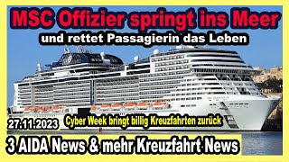 MSC Offizier springt ins Meer 🔴 Billig Kreuzfahrten sind zurück  AIDA NCL Carnival amp mehr News [upl. by Hcab]