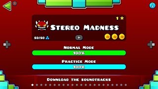 Stereo Madness Bass Boosted peak of human evolution  Geometry Dash [upl. by Ydorb401]