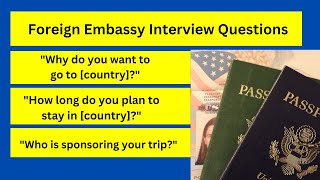 Visa Interview Questions and Answers in English  englishinterview [upl. by Soloma]