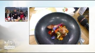 Recette  Caille rôtie et confite fricassée de légumes d’automne [upl. by Nilyahs]