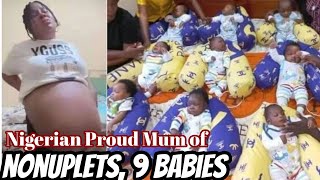 Amazing Mum of Nonuplets 9 babiesquot 6 girls and 3 boys in Nigeria [upl. by Rossie]