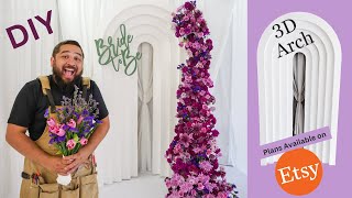 DIY 3D Arch Backdrop for Bridal Showers Weddings Birthdays [upl. by Cesar]