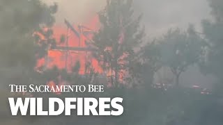 See Mill Fire Burn Close To Homes In Northern California [upl. by Franck]