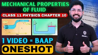 Class11 Chapter10 Oneshot Physics  Mechanical Properties of Fluid One Shot  Class11 JEE NEET CBSE [upl. by Ayarahs]