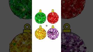 DIY Glitter 4 Christmas Balls Baubles ornaments ideas for kids kids christmas glitter ornaments [upl. by Orren]