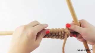 How to knit Crossed Stockinette Stitch  We Are Knitters [upl. by Acimat]