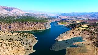 The Euphrates by drone Mesopotamia Nissibi Köprüsü Euphrates bridge Turkey Adiyaman [upl. by Stockmon86]