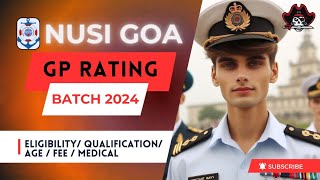 NUSI Goa GP Rating Course Admission ProcessEligibility Criteria 2024 Full Details  Vishwash Singh [upl. by Zilada626]