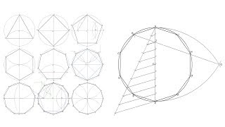 How to draw regular polygons inscribed in circles  Compilation [upl. by Watters]