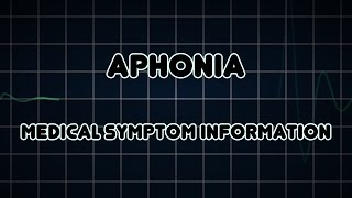 Aphonia Medical Symptom [upl. by Milton783]