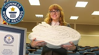 How many times can YOU fold a piece of paper  Guinness World Records [upl. by Naryt]