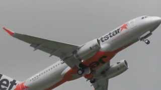 Jetstar Airways Airbus A320 Sharklets go around VHVFO at Hamburg Airport [upl. by Vorfeld636]